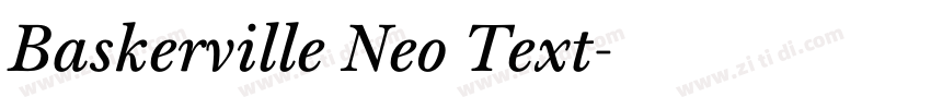 Baskerville Neo Text字体转换